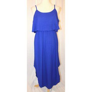 Yidarton royal blue strappy high-low sun dress midi MEDIUM